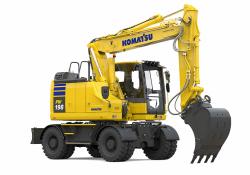 Komatsu’s new PW198-11 wheeled excavator (image courtesyt Komatsu Europe)