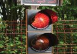 temporary traffic light with countdown system