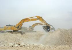 MB crusher buckets at work
