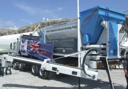 Mobile concrete batching plant