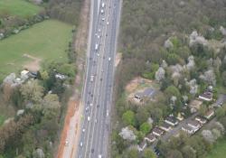 Aerial shot of M25