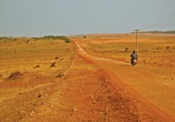 an undeveloped road i Vietnam