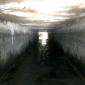 Tunnel clogged by debris