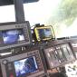 Data is shown in real time on the screen in the cab for the machine operator to view  