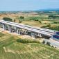 A landscape view of the viaduct which cuts across the Gallipoli Peninsula in south-western Turkey