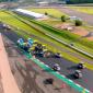 Vögele material feeders and pavers were used to pave in echelon, with compaction using Hamm rollers for the Silverstone job