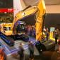 The 320 excavator (pictured) and the other electric prototypes have Cat’s dedicated blue branding for electric machines  
