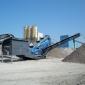 Mobile crusher in action  
