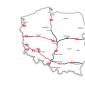 The Polish motorway network in December 2008