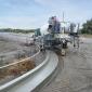 Wirtgen's new SP15 pouring curved barrier