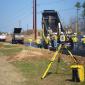 Machine control system at the roadside