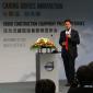 Pat Olney speaking at Volvo CE’s press conference 
