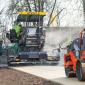 Vögele paver along with Hamm compactors