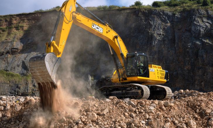 A 50-tonne JCB JS500 tracked excavator A 50-tonne JCB JS500 tracked excavator