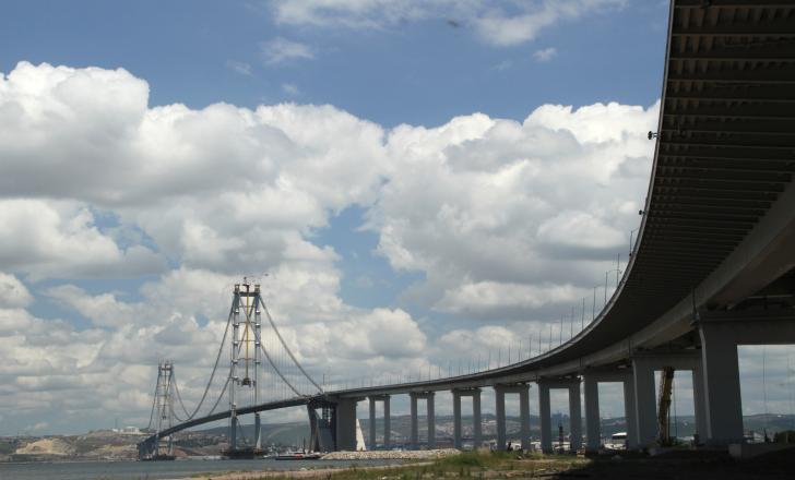 The new suspension Osman Gazi Bridge spanning the Sea of Marmara in Turkey has now opened for traffic - Image courtesy of www.siemens.com/press Osman Gazi Bridge spanning the Sea of Marmara