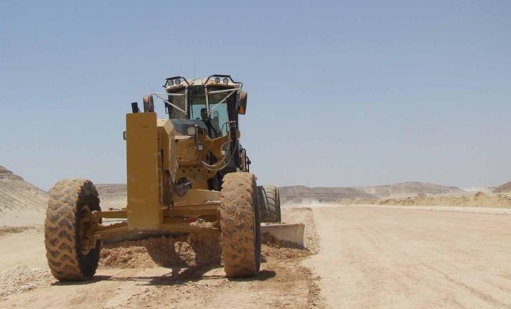 Egypt’s infrastructure investment stretches from the sands of the Sahara to the suburban city centres Caterpillar grader