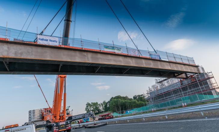 Up and in place for steel support beams on the Perth Transport Futures project Balfour Perth