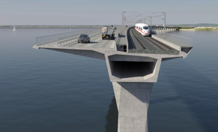 A single-load bearing pier design was chosen over an earlier proposal for a twin-pier structure DENMARK-NewStorstrom
