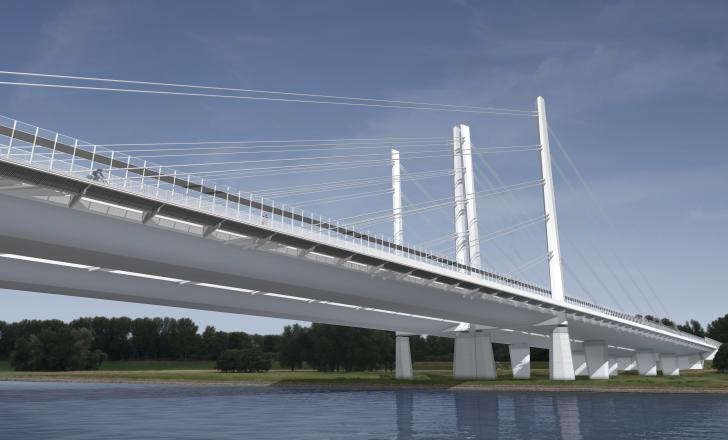 Germany’s longest cable stayed bridge, the proposed replacement A40 Neuenkamp Duisburg crossing (photo: Keipke Architekten) A40 Neuenkamp Duisburg replacement bridge (photo Keipke Architekten) (2017) - pic 3.jpg