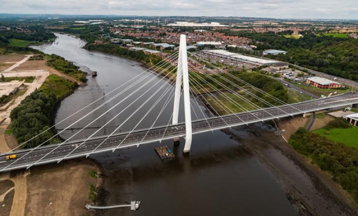 The Northern Spire in Sunderland, UK: rising above the River Wear as well as many other infrastructure projects Jan 2018-UK-NorthernSpire - PIC 2.jpg