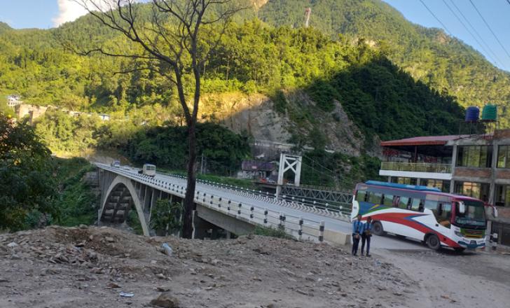 A new bridge has been built for the Prithvi Highway Mungling Road Section , connecting Tanahun and Mungling and spanning the Trishuli River Prithvi Highway 1.jpg
