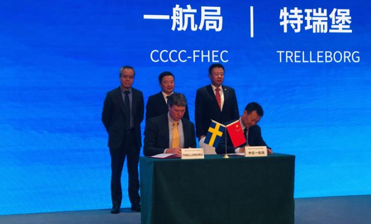 A major tunnel sealing contract has been signed between Trelleborg and with China Communications Construction Company for the Dalian Bay and ShenZhong Link projects TMI CCCC PR.jpg