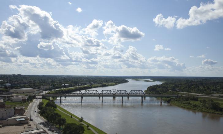 Diefenbaker Bridge in Prince Albert, western Canada: tolling ruled out for the immediate future (image City of Prince Albert©)