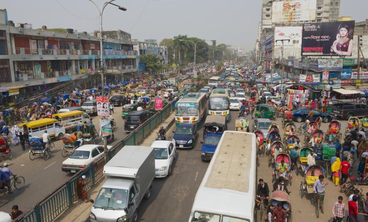 Bangladesh’s busy roads feature a wide variety of different users, presenting additional challenges for safety infrastructure - image © courtesy of Dmitry Chulov, Dreamstime.com