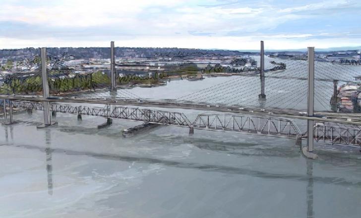 Artist impression of planned Pattullo Bridge replacement near Vancouver, Canada (photo courtesy of BC Ministry of Transportation and Infrastructure)
