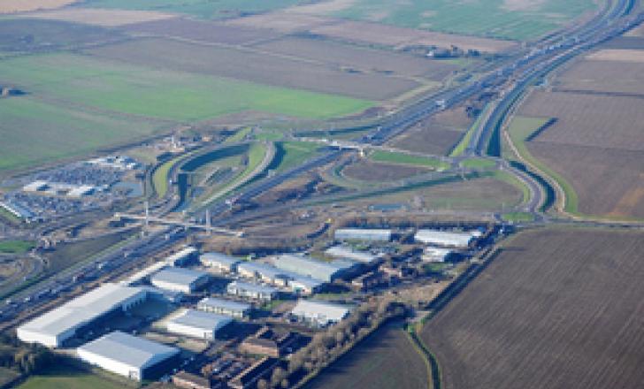 The new A14 route will cut congestion along a vital transport corridor for the UK – image ©courtesy of Highways England