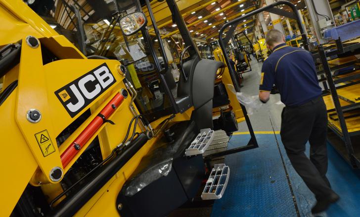 JCB is halting production at its UK factories