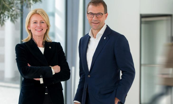 CEO of Rolls-Royce Power Systems and president of the Rolls-Royce Power Systems business unit Andreas Schell together with Louise Öfverström, CFO of Rolls-Royce Power Systems