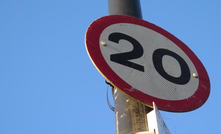 20 is plenty, according to health researchers – image © courtesy of Adam Hill