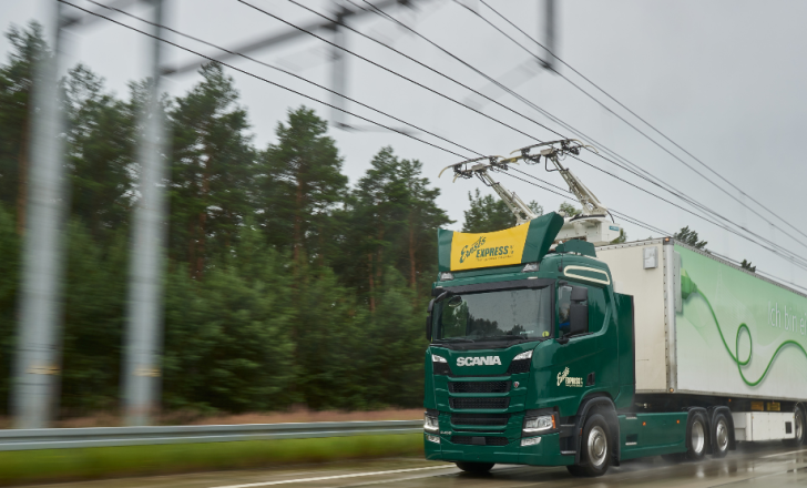 Scania has been involved in electric truck and road trials for several years (photo courtesy Scania)