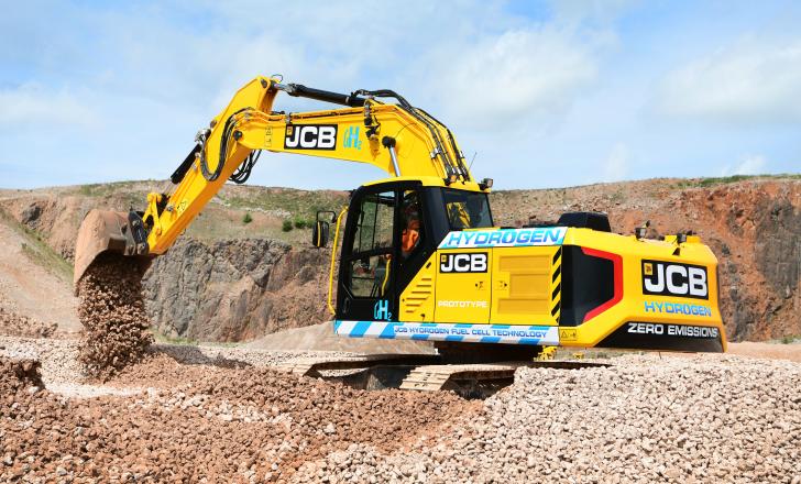 JCB has unveiled its innovative fuel cell powered excavator