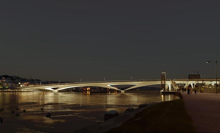 A new bridge is planned for the Norwegian city of Drammen – image © courtesy of Kvant