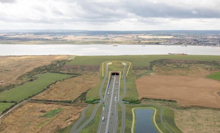 The €2.23 billion Lower Thames Crossing - the most environmentally sustainable road project in the UK (north entrance)
