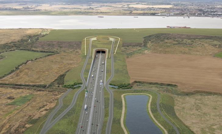 Around 23km of new road will connect the longest road tunnel in the UK to the country’s strategic road network
