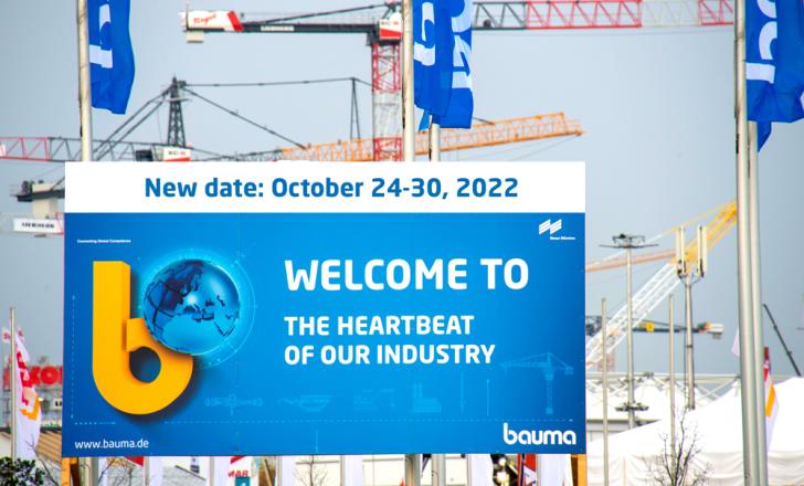 bauma has been postponed until autumn 2022 pic: Messe München bauma has been postponed until autumn 2022 pic: Messe München
