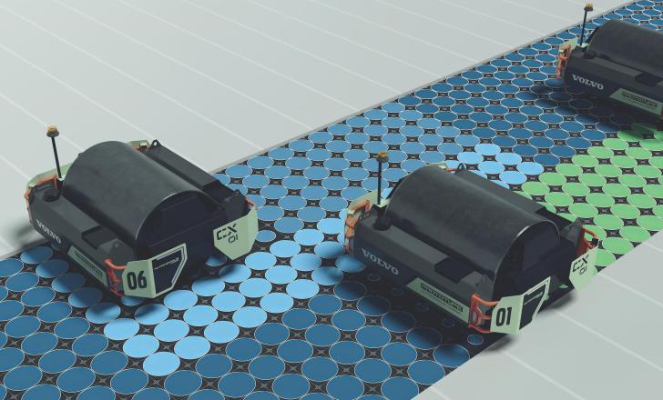 Volvo CE’s concept design for an autonomous single drum asphalt compactor