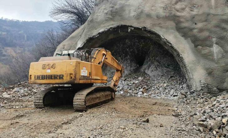 The contractors broke through on the right tube, pictured here, last November (image courtesy Autoceste FBiH)