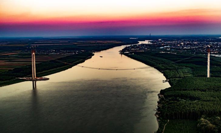 Romania’s Braila Bridge will provide an important link when complete – image © courtesy of Webuild