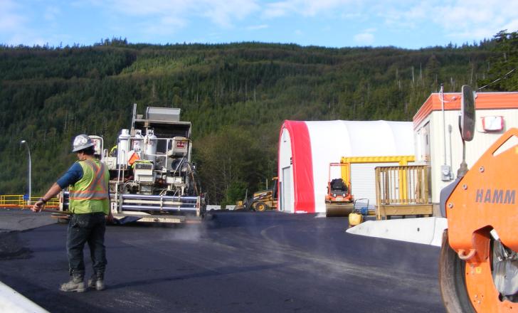 Often there are only a few roads into remote and rural communities which makes highway maintenance extremely important economically (image courtesy of BC Ministry of Transportation)
