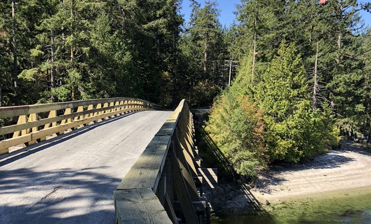 Wooden bridges are common in Europe and North America and can last for decades with regular maintenance ensuring longevity (image David Arminas/World Highways - Pender Island, British Columbia, Canada) Wooden bridges are common in Europe and North America and many have lasted for decades with regular maintenance ensuring longevity (image David Arminas/World Highways - Pender Island, British Columbia, Canada)