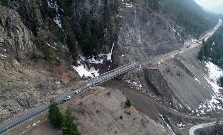 Highway 1 was closed to regular vehicle traffic on November 15 due to severe flooding damage including road washouts (image courtesy British Columbia Ministry of Transportation and Infrastructure/flickr.com)