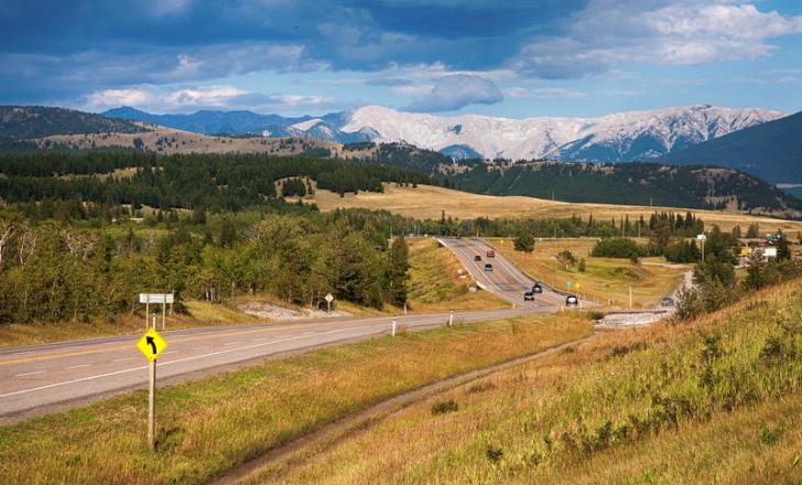 The 324km-long Highway 3 is also known as the Crowsnest Highway because it crosses into neighbouring British Columbia over the Crowsnest Pass (image © Andrew Matthews/Dreamstime)