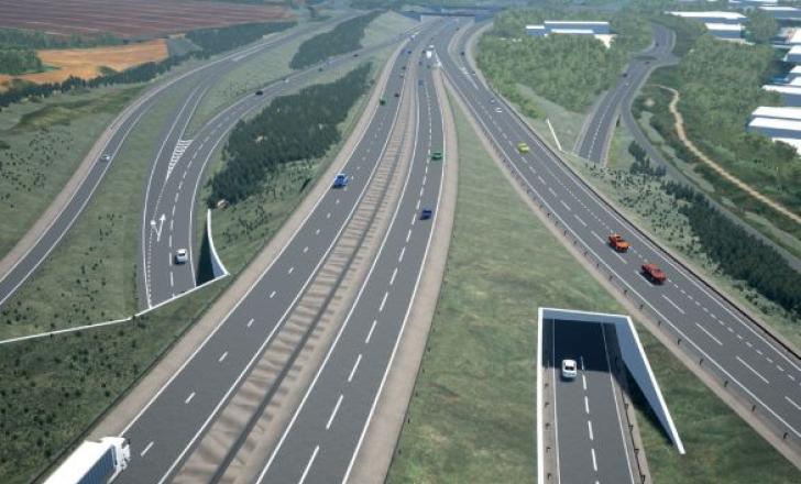 The M3 motorway junction 9 upgrade is part of National Highways’ €10 billion Regional Delivery Partnership for England (image courtesy VolkerFitzpatrick)
