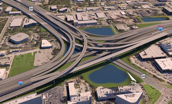 Lane Construction and Superior Construction are preferred partners for a key project in Tampa, Florida - image courtesy of FDOT