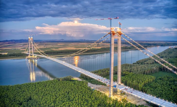 Romania’s Braila Bridge is being inaugurated officially - image courtesy of Daniel Chetroni | Dreamstime.com