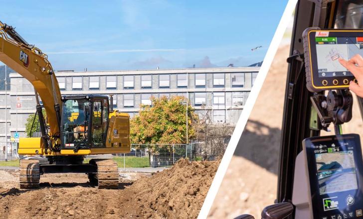 Combining technology from Leica Geosystems with the Cat 2D grade Control package can boost earthmoving efficiency